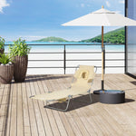 Chaise Lounge W/ Face Cavity & Arm Slots | Beige
