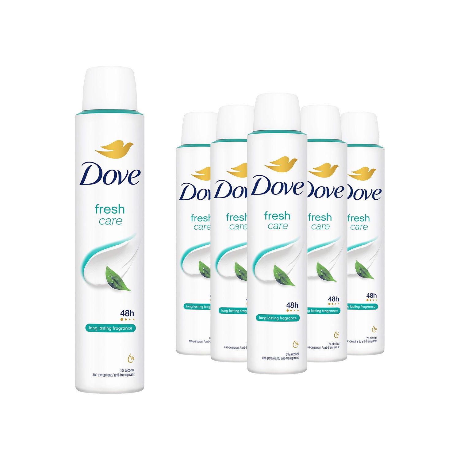 Fresh Anti-perspirant With 48h Sweat Protection Deo For Women 200ml, 6 Pack