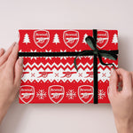 Arsenal FC Arsenal Fc Christmas Gift Wrap, 2 Sheet 2 Tag, Official Product