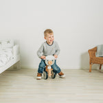 Wooden Ride On Sheep, Sturdy Handlebars And Fluffy Seat