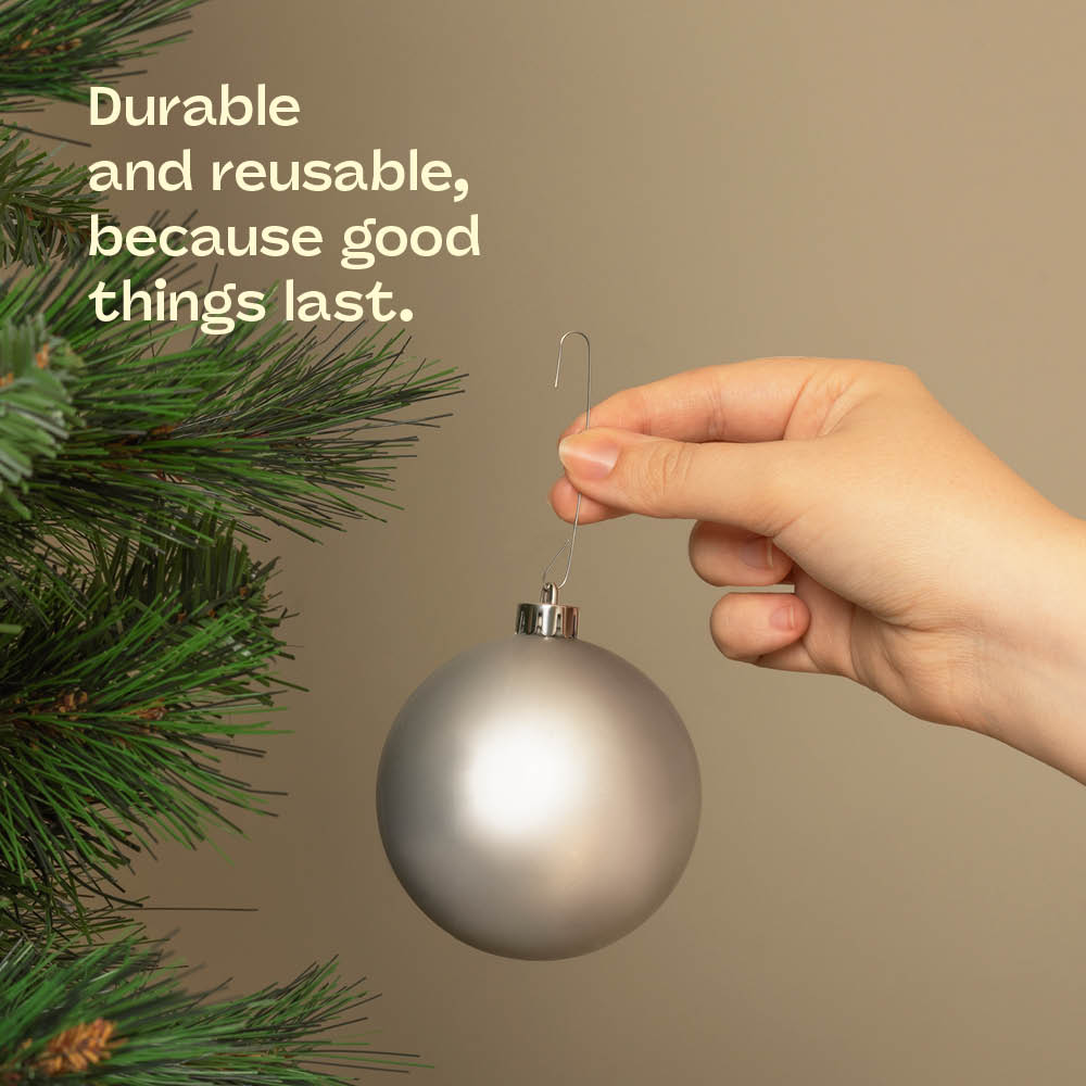 Bauble Hooks Set Mini And Small Ornament Hangers Silver