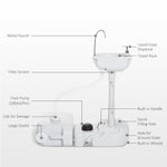 24l Portable Hand Wash Basin With Stand For Camping | Gray
