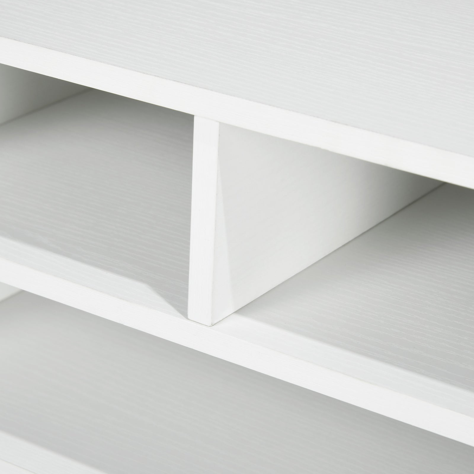 Desktop Printer Stand With 3 Open Compartments | One Size | White