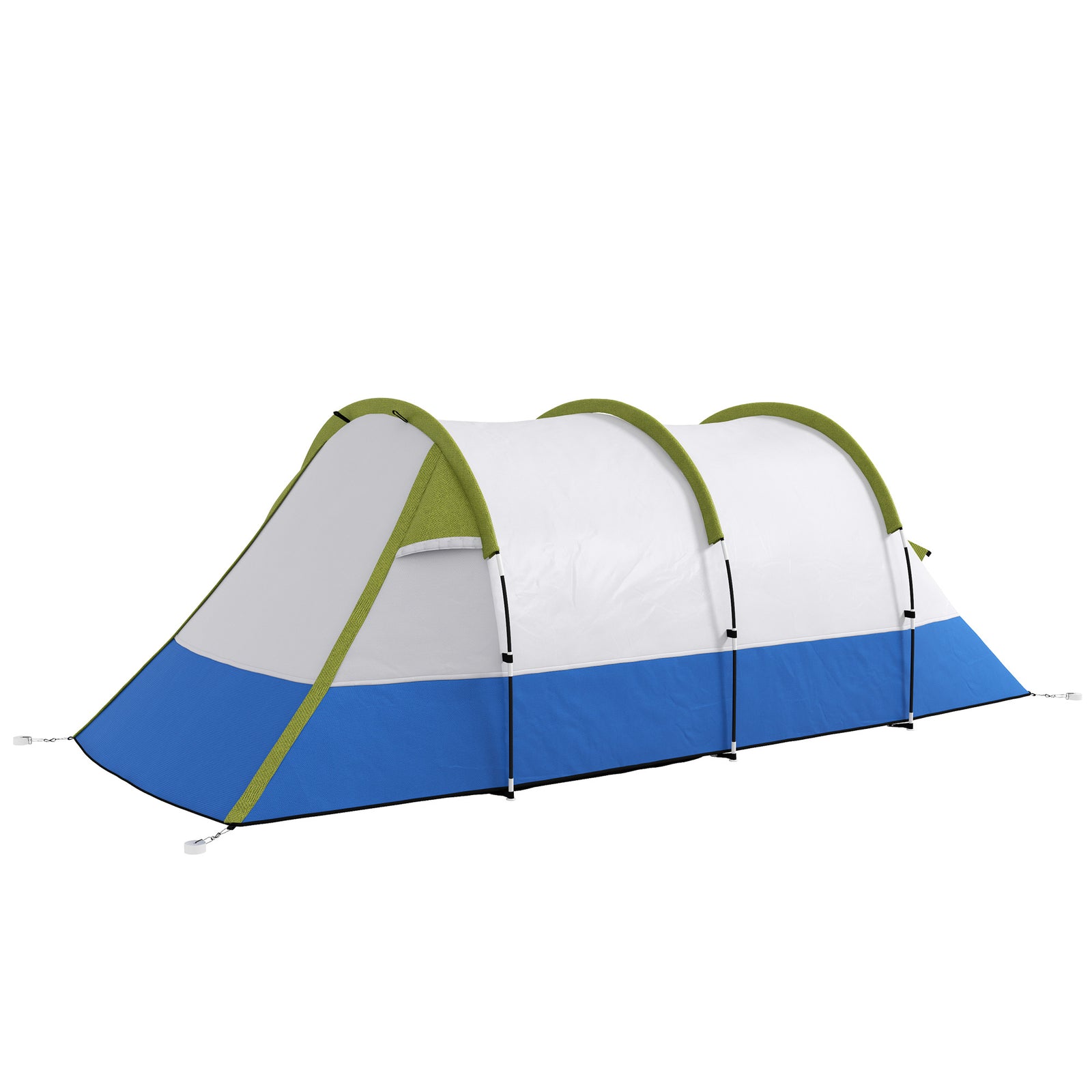 2-3 Man Camping Tunnel Tent With Bedroom And Living Room | Green