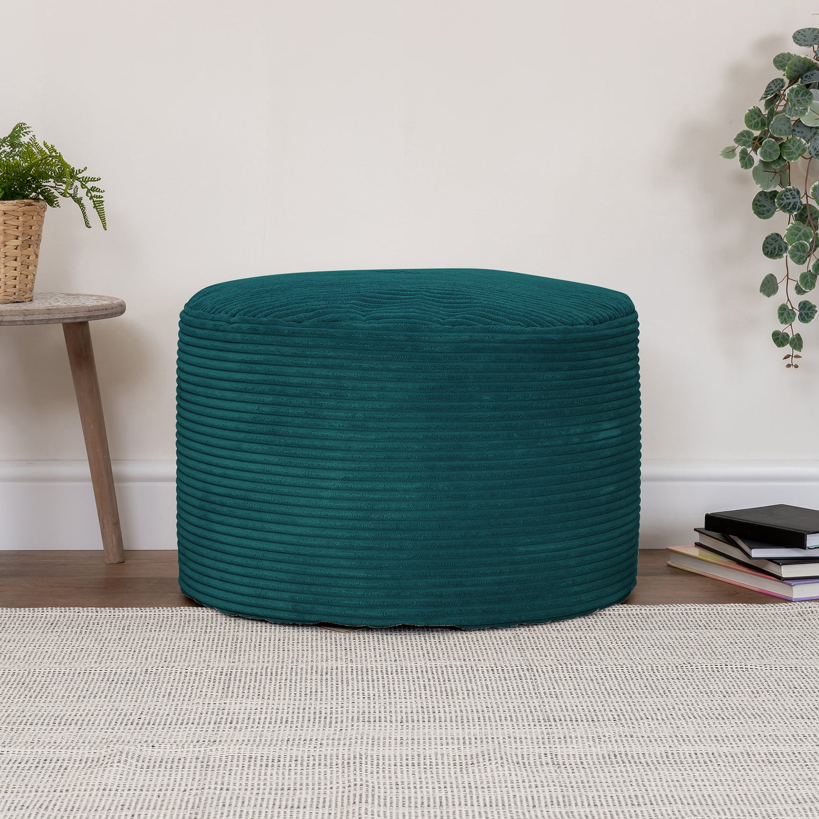 Frankie Cord Bean Bag Pouffe | Teal