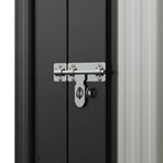 Metal Garden Storage Cabinet 2.62×1.8 Ft With Lockable Door & 2 Shelves