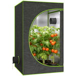 Grow Tent, Reflective Mylar Hydroponic Growing Tent, Black