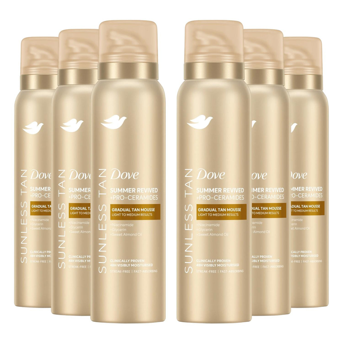 Dermaspa Self Tan Body Mousse Summer Revived Light To Medium Skin | Set of 6