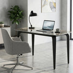 Dining Table For 4, Kitchen Table With Sintered Stone Tabletop | Brown