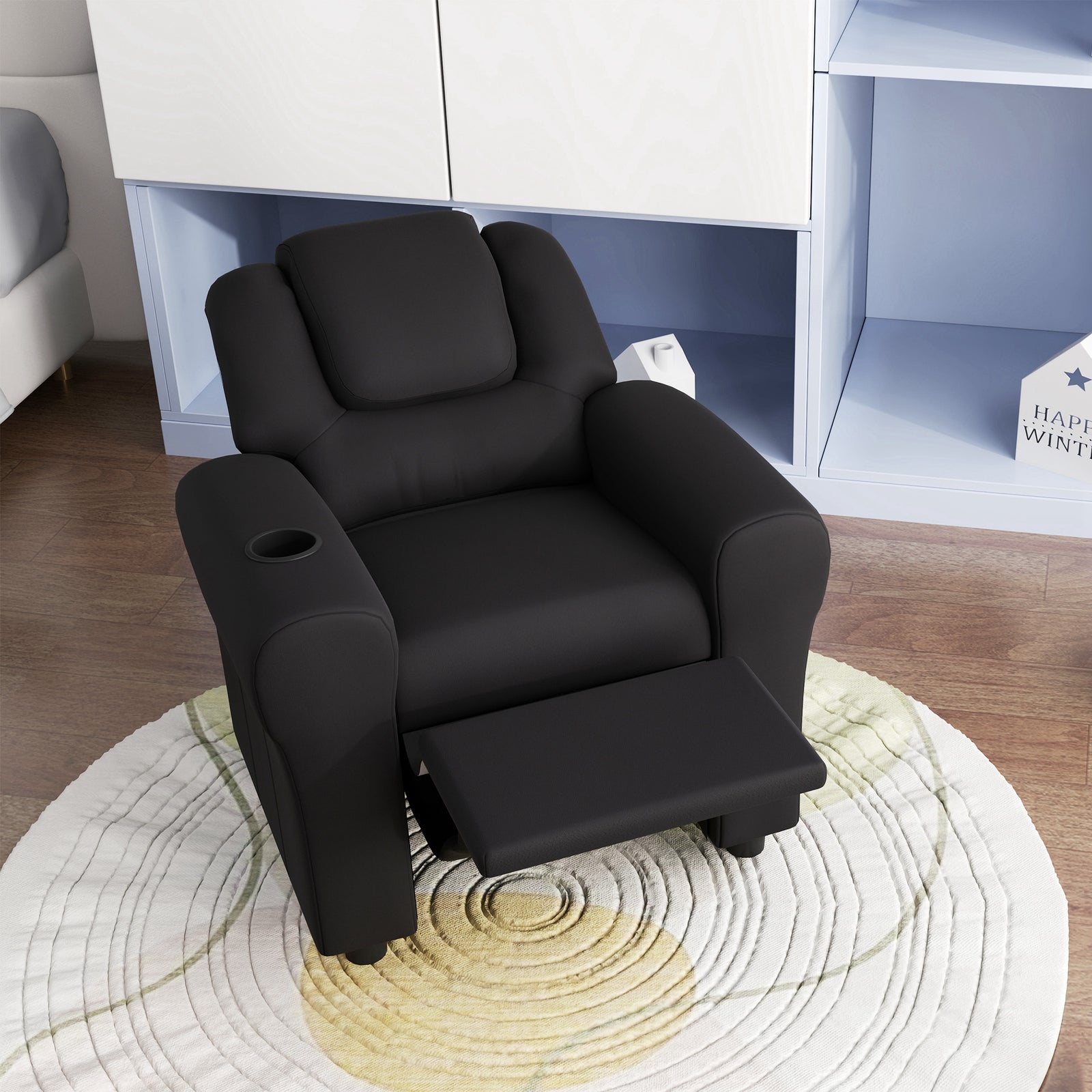 Kids Recliner Armchair Games Chair Children Seat Girls Boys Sofa | Black