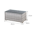 Acorn Rattan 6 Seat Corner Sofa Set | Dove Grey