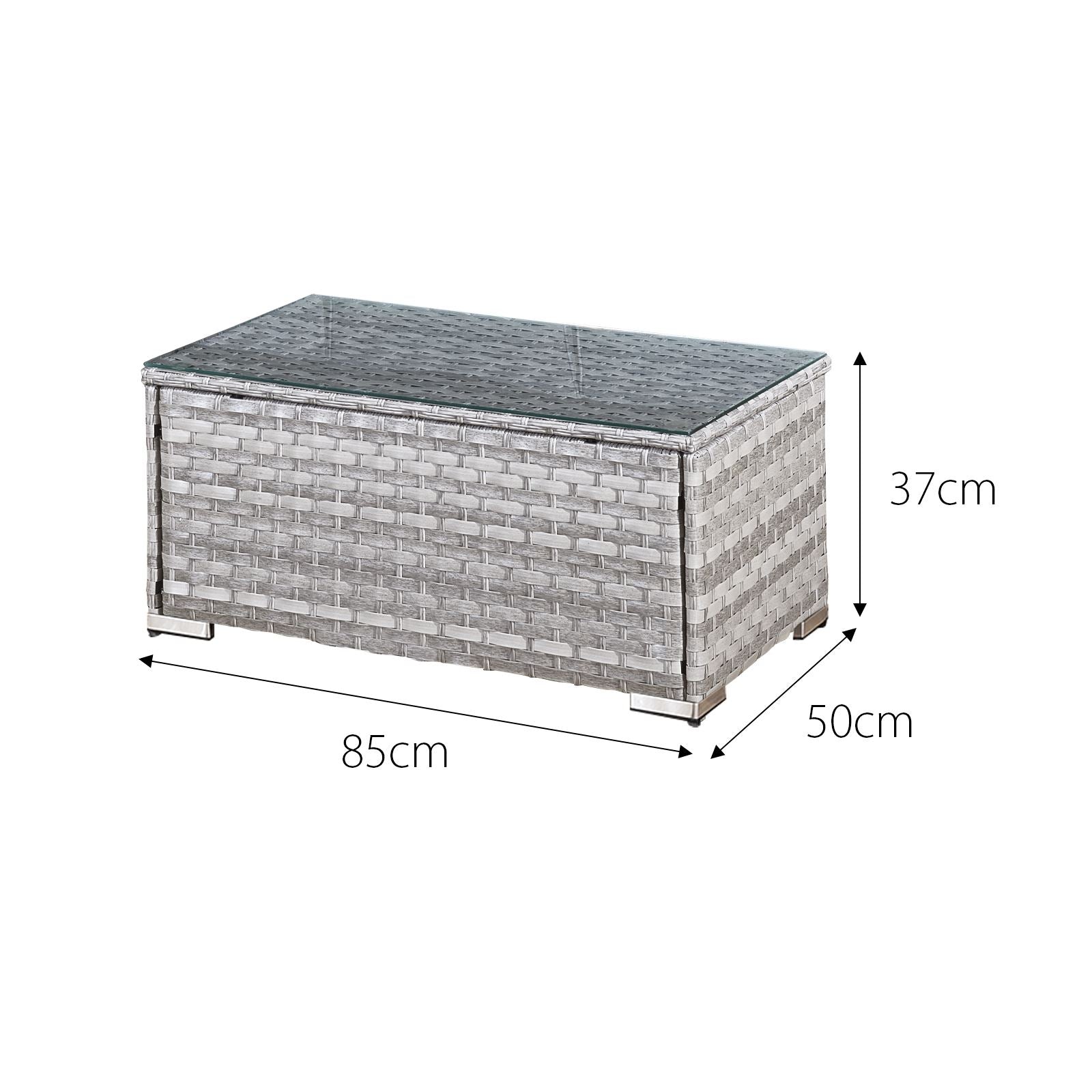 Acorn Rattan 6 Seat Corner Sofa Set | Dove Grey