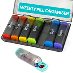 Fineway Weekly Pill Organiser Morning/evening With Storage Box - 7 Day Colour-coded