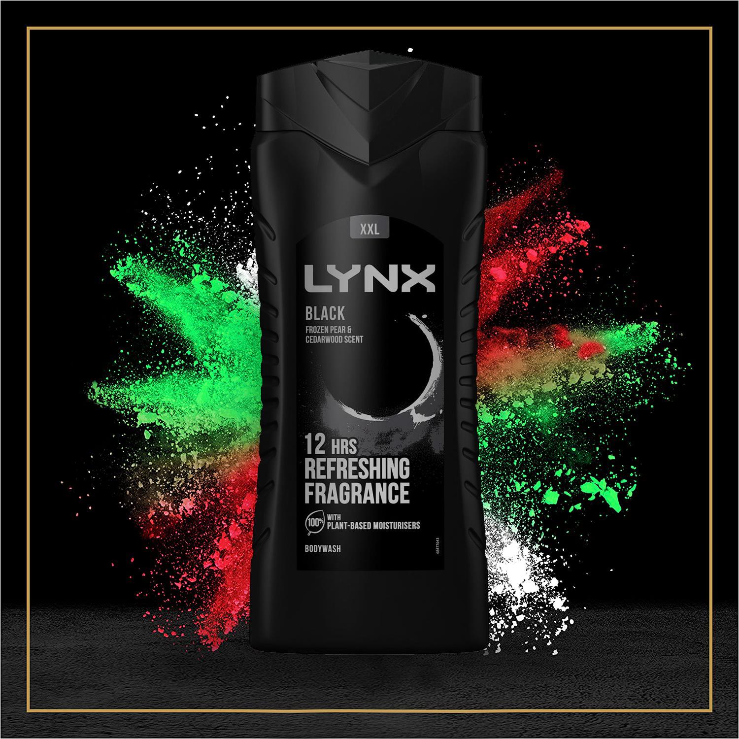 Fresh Charge Shower Gel Body Wash, Black, 500ml, 6 Pack