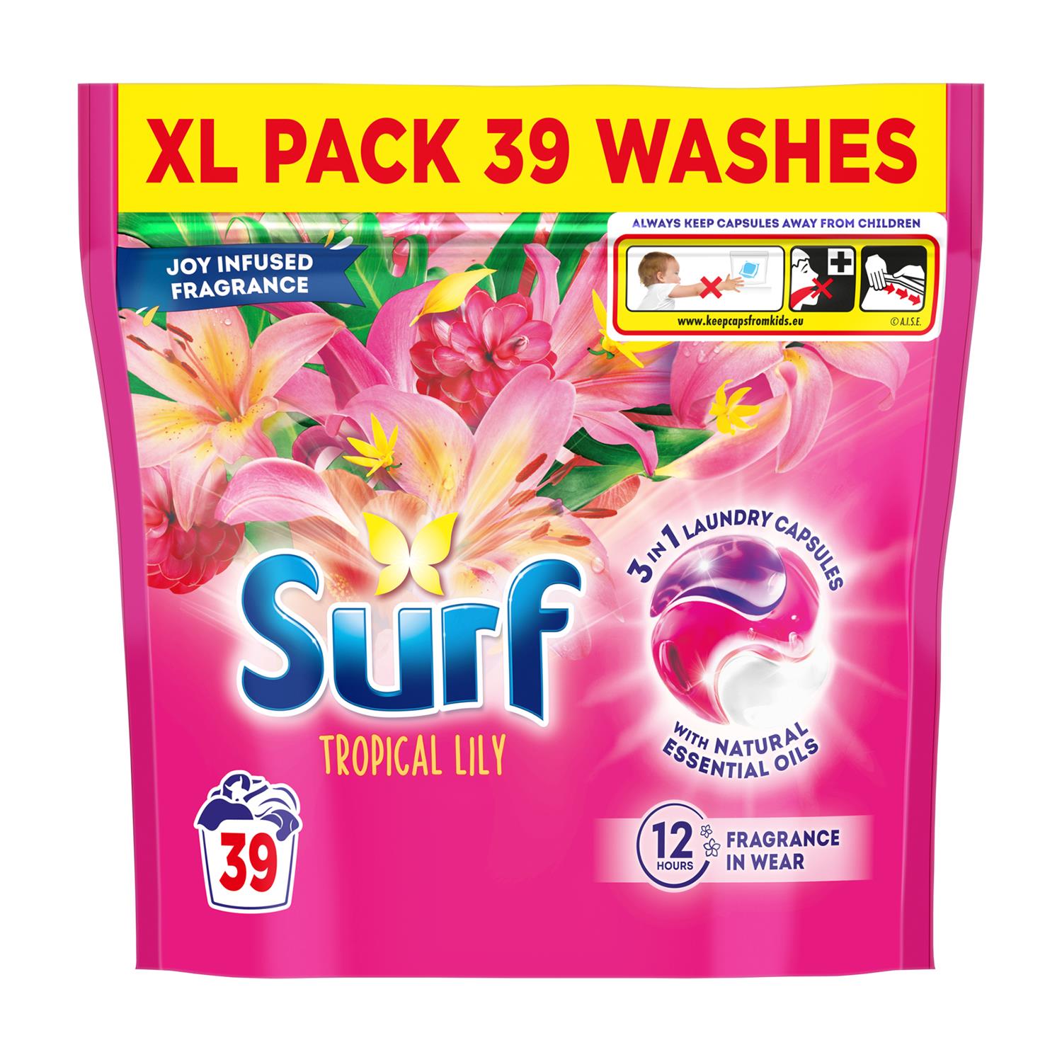 3 In 1 Laundry Washing Detergent Capsules Tropical Lily | 117 Washes