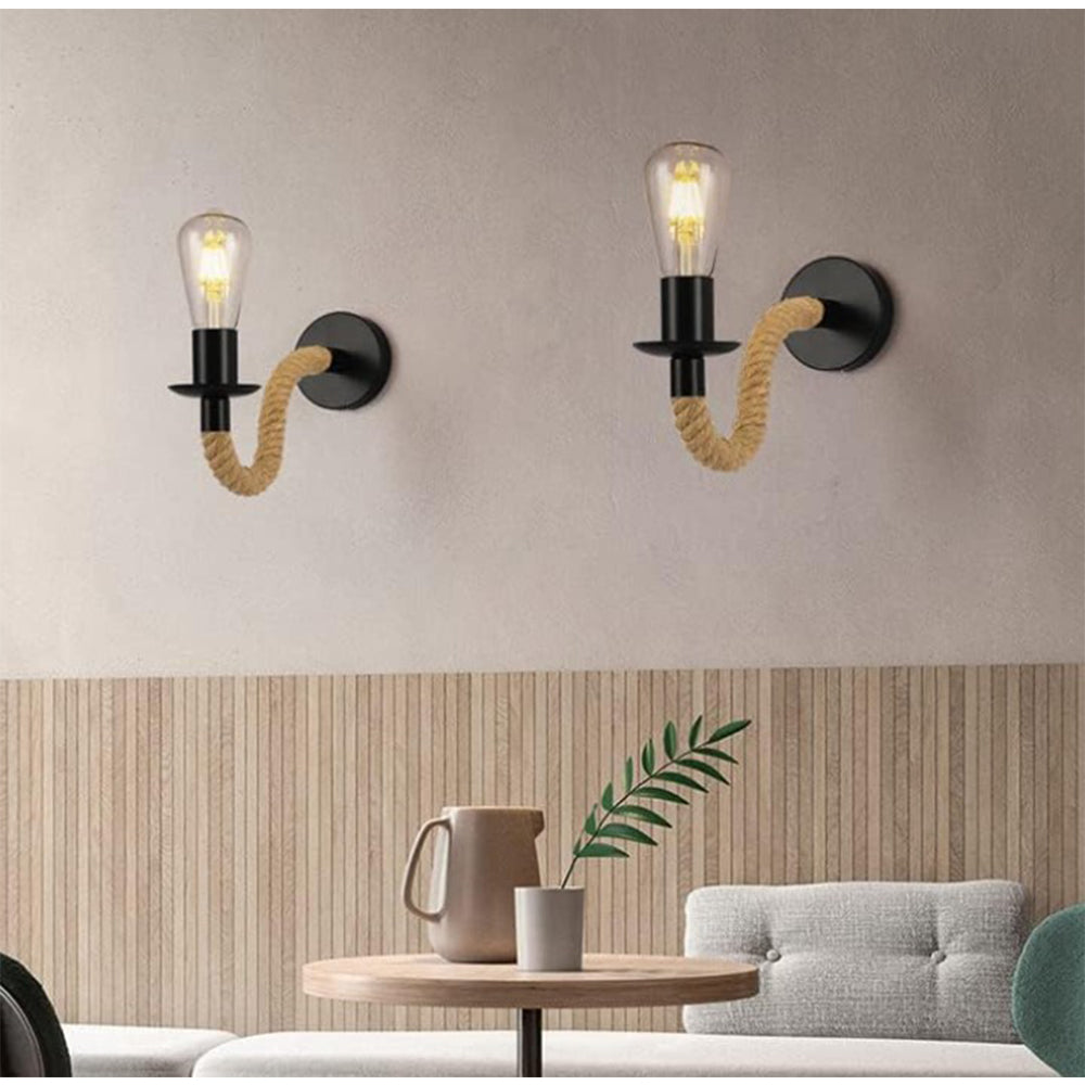Bath Plus TB+ Vintage Hemp Rope Industrial Wall Light
