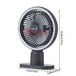 Portable Desk Fan With Led Fill Light, 3-speed Adjustable Airflow, 120° Tilt Angle