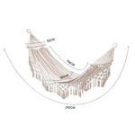 Living and Home Camping Hanging Canvas Hammock With Balance Spread Bar