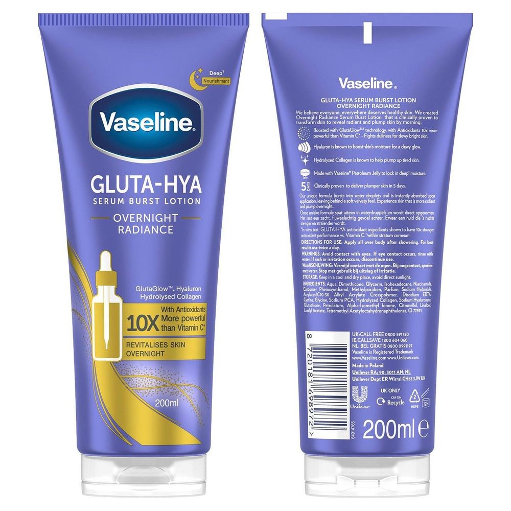 Gluta-hya Lotion Bundle Dewy, Overnight & Flawless Glow, 200ml | Set-of-6