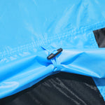 6 Man Tent Metal Poles Water-resistant Walls Windows Door | Blue