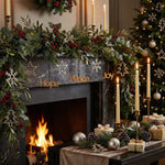 HOMESCAPES Set Of 12 Gold And Silver Christmas Tree Decorations