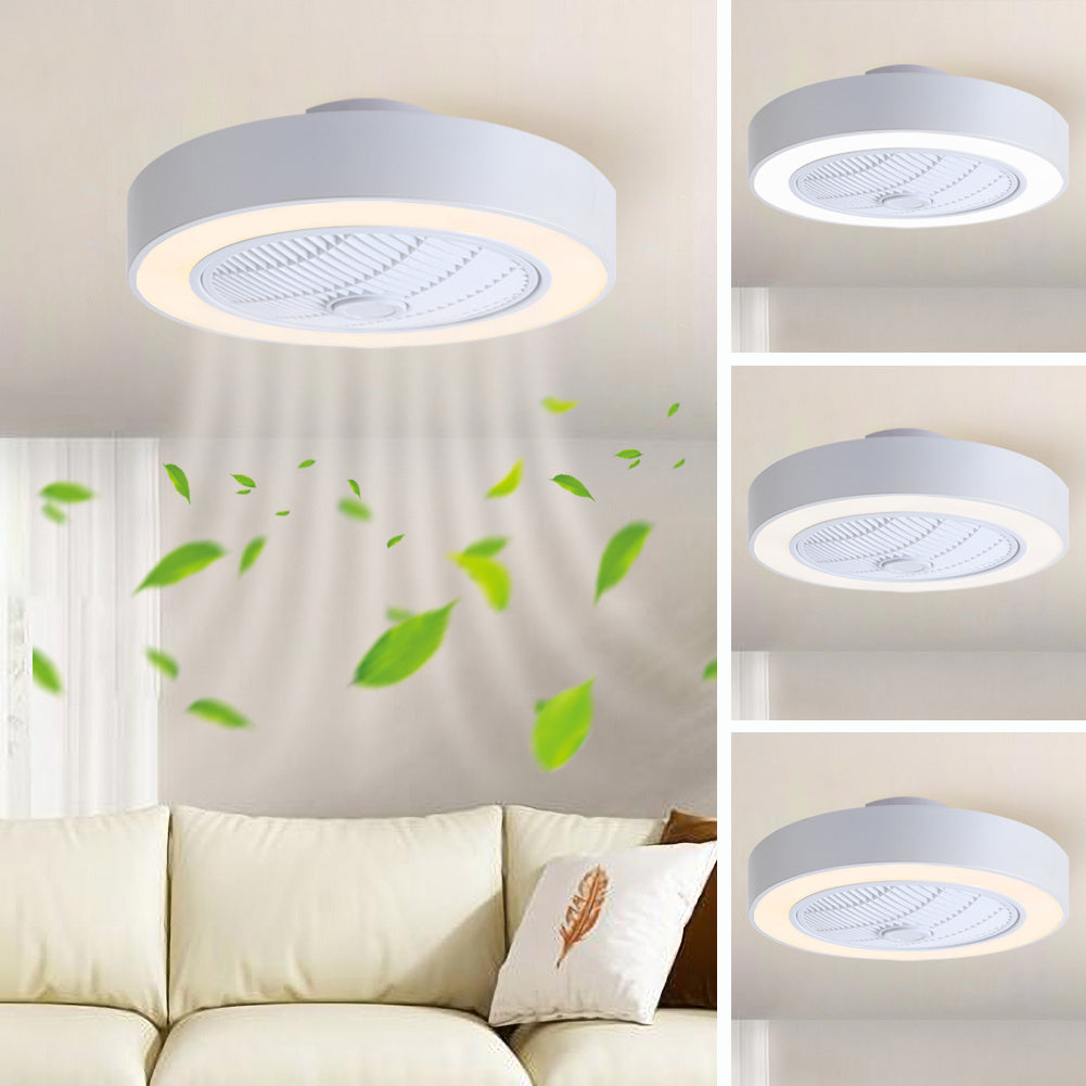 55cm 5 Blade Acrylic Led Ceiling Fan Light With Ir Remote Adjustable Speed Modern Quiet Fan