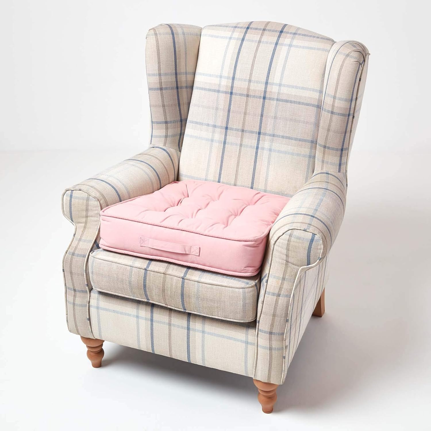 Cotton Armchair Booster Cushion | 50cm x 50cm | Pink