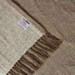Malda Cotton Throw With Tassels | 255cm x 360cm | Brown