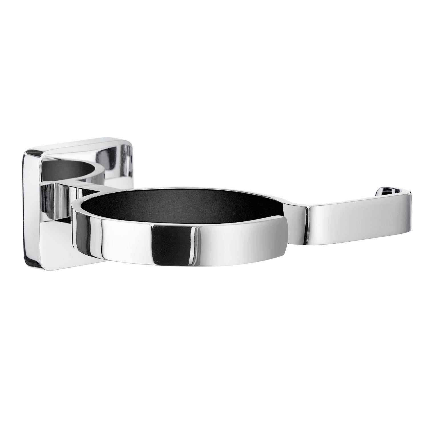 Polished Chrome Hair Dryer Straightener Wall Mounted Holder | Polished Chrome