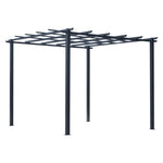 Outsunny 3x3m Metal Gazebo Pergola Grape Trellis Sun Shelter