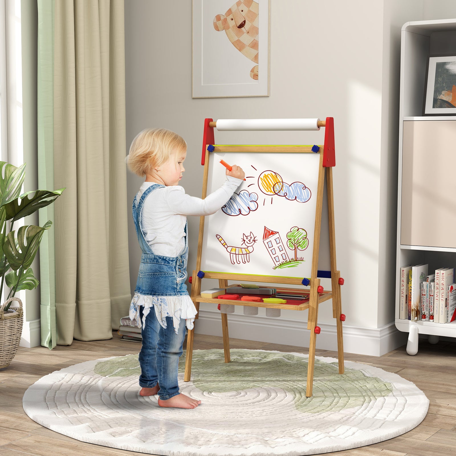 Aiyaplay 3 In 1 Kids Easel With Paper Roll