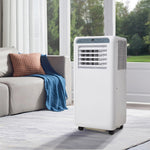 9000 Btu Portable Air Conditioner White Mobile Ac With Remote, 24h Timer, Wifi Smart Control & App, Cooling& Fan