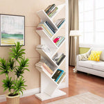 Rustic Standing Tree Bookshelf Wood Display Rack Height 132cm