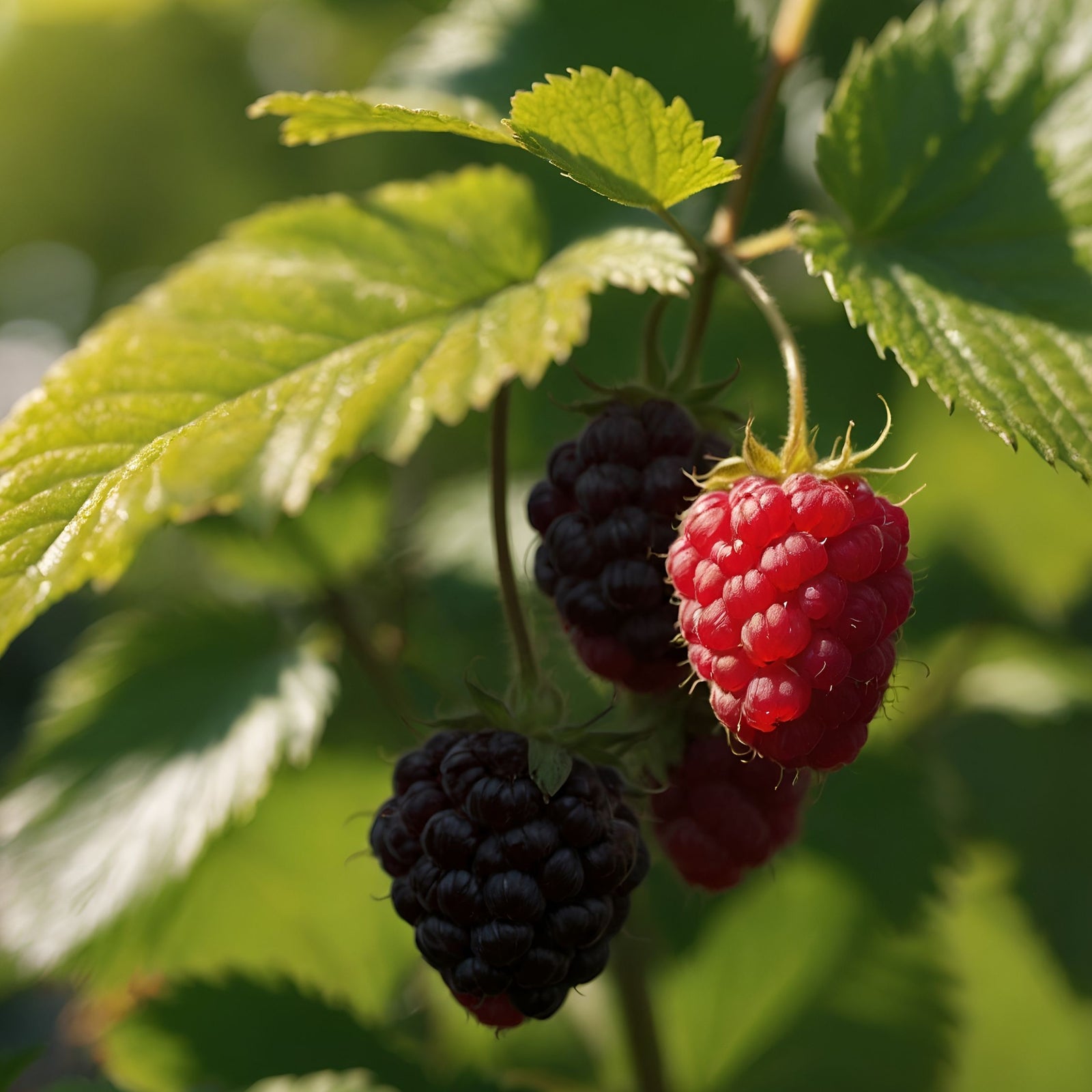 Raspberry Plant - 4 Pcs. - Rubus Idaeus 'malling Promise' - H50-60cm - ⌀15cm | Set of 4 | Red