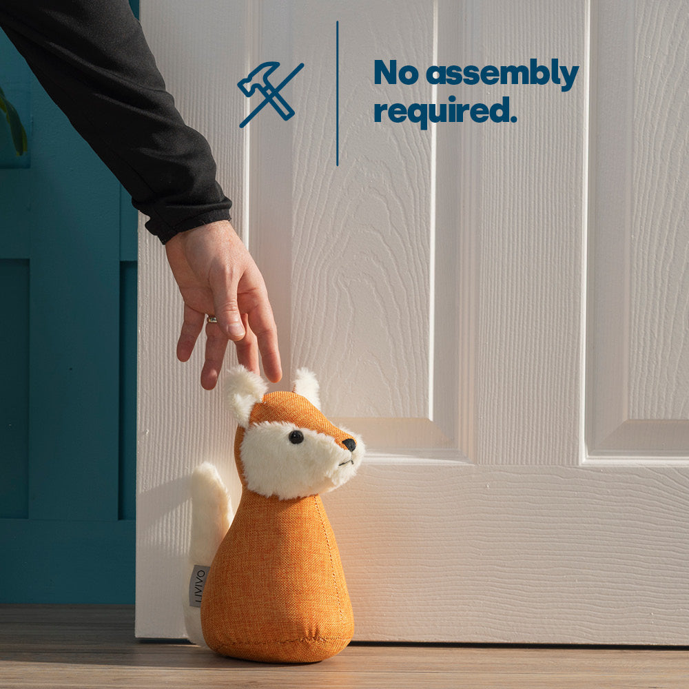 Livivo Weighted Door Stop Sand Filled Decorative Fabric Door Stopper Fox