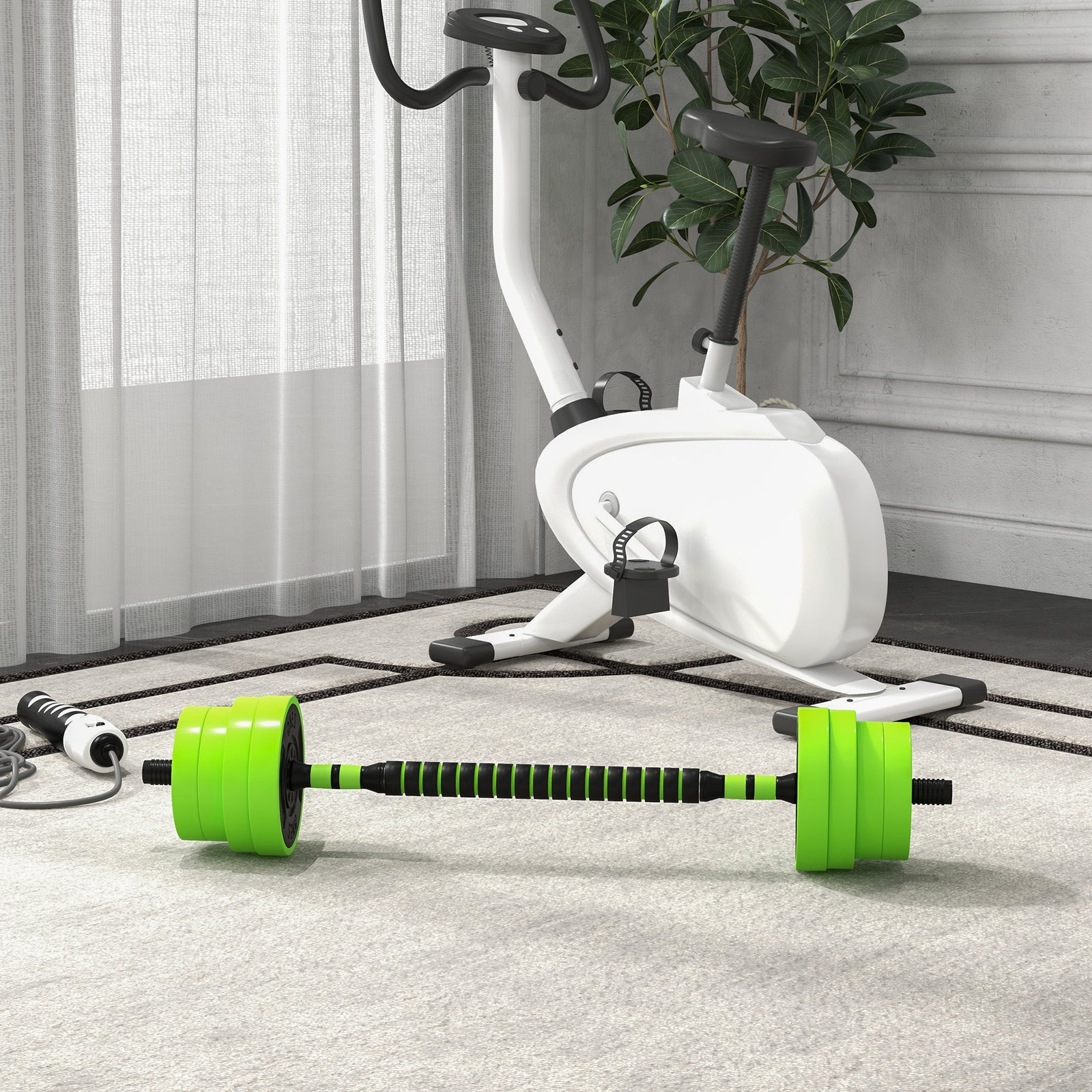 4-in-1 Weight Dumbbells Set Barbell | 30kg | Green