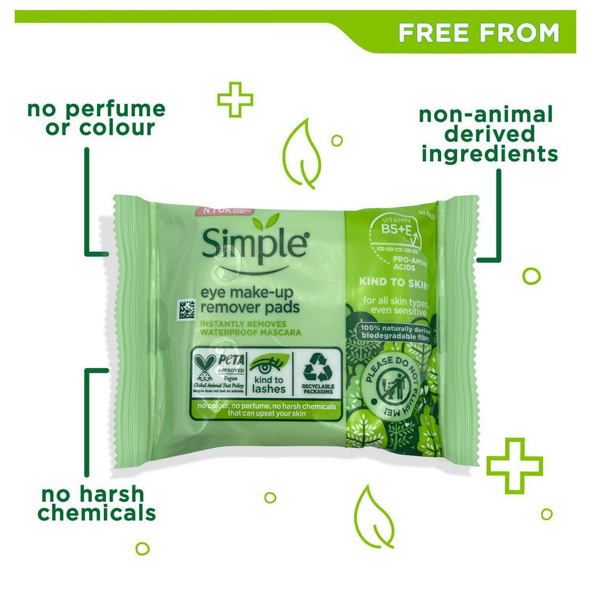 Kind To Skin Eye Make-up Remover Pads | Set of 2