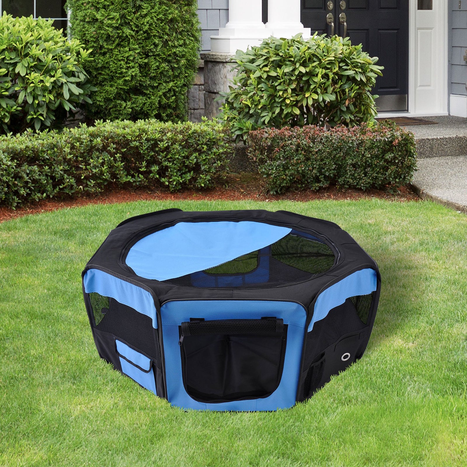 Fabric Pet Puppy Dog Cat Rabbit Pig Guinea Playpen Play Pen Run | Blue