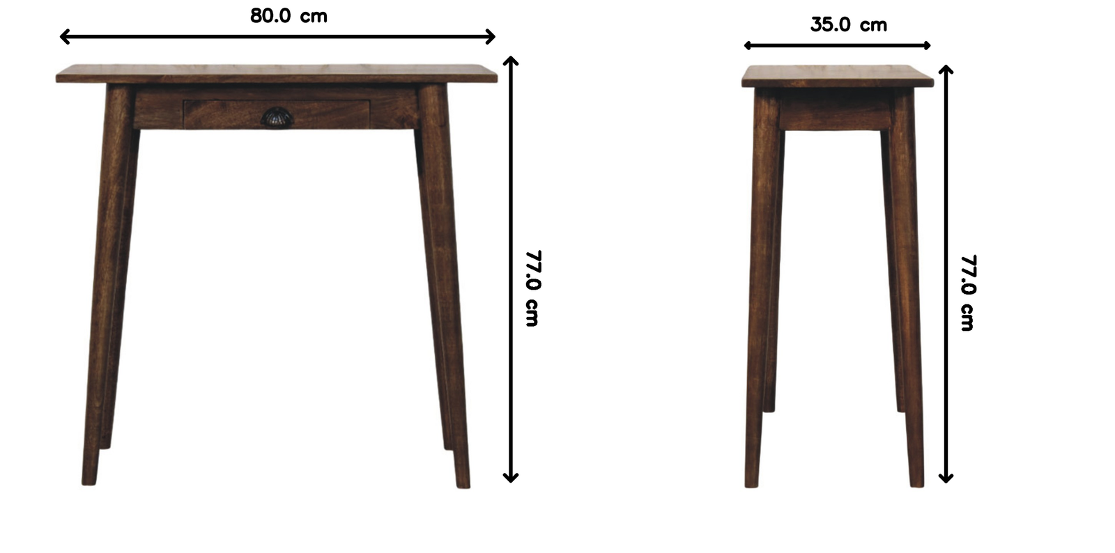 Artisan Furniture Solid Wood Nordic Writing Desk In Classic Grey