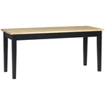 Wood Dining Bench Wooden Bench For 2 People, Black