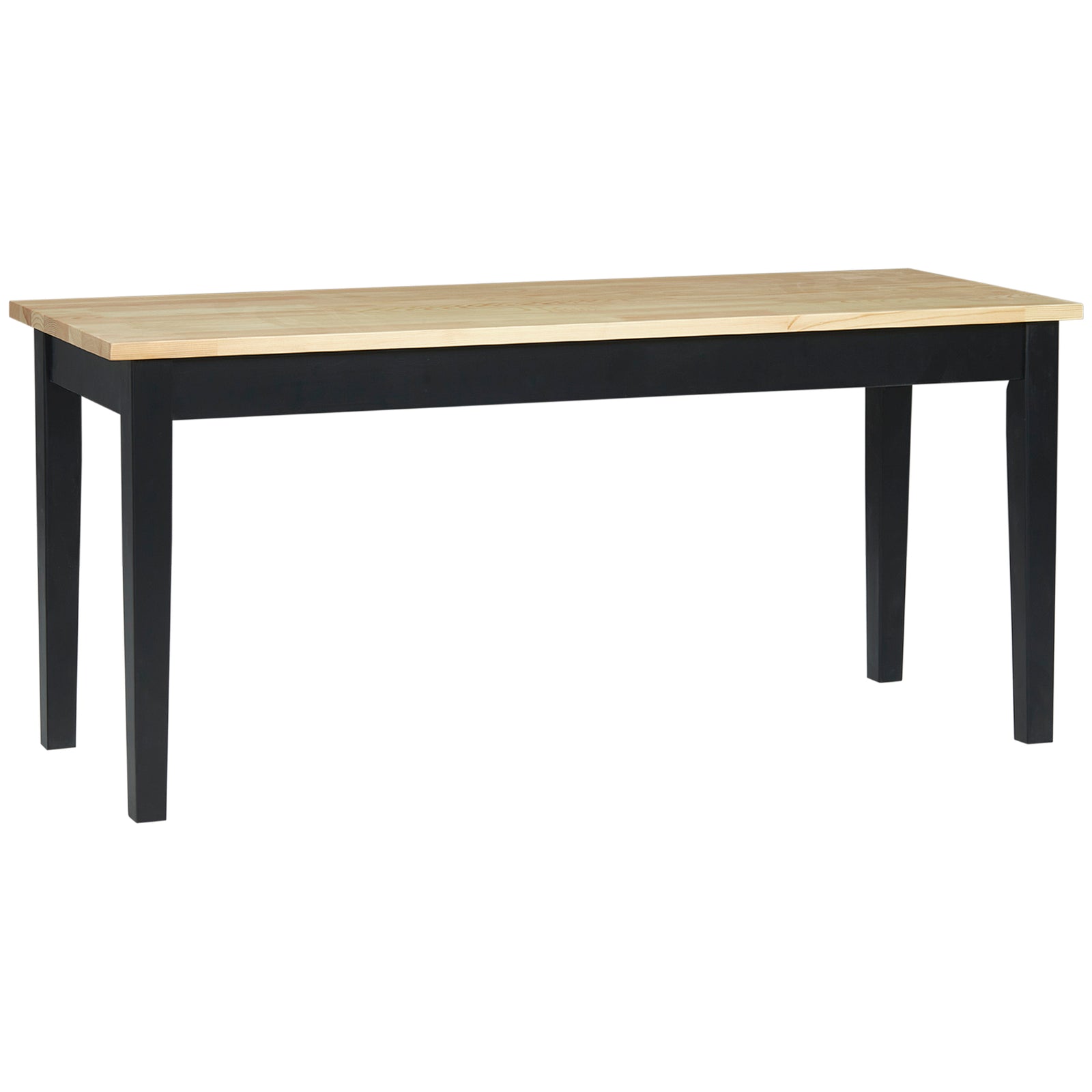 Wood Dining Bench Wooden Bench For 2 People, Black
