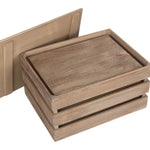 Oak Effect Wooden Packing Crate | Small | Brown