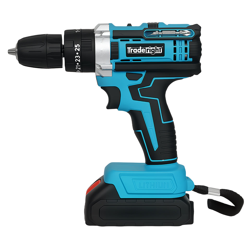 2 Battery 21v Cordless Drill Combi Driver Electric Screwdriver Set | Blue