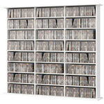 Dvd Storage Unit, Media Storage Shelf With 24 Compartments | White