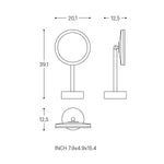 Magnifying Mirror X5 Led Light Chrome Usb Port Architect Collection