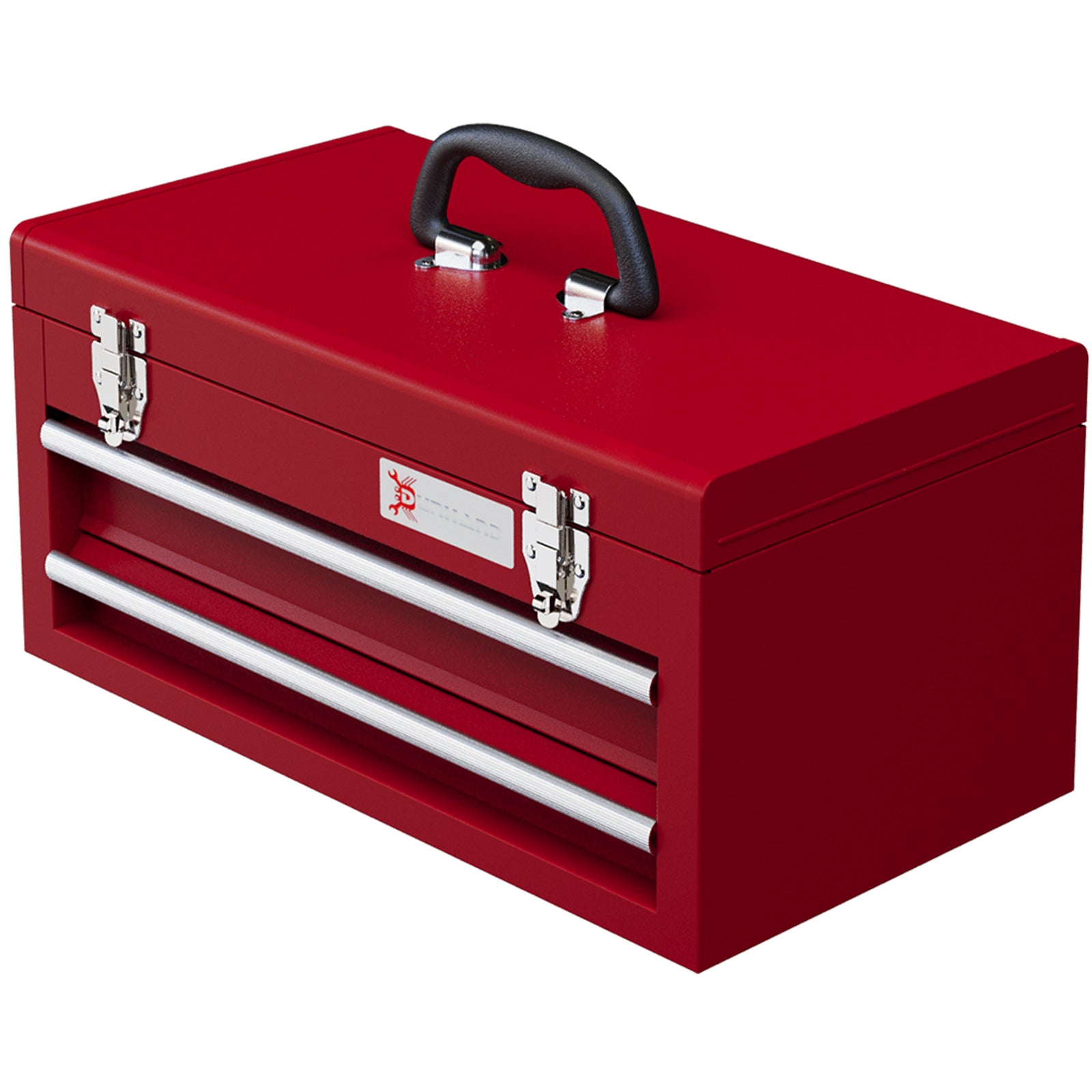 Lockable 2 Drawer Tool Chest With Ball Bearing Slide Drawers | Red