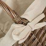 Wicker Antique Wash Finished Stair Basket | White