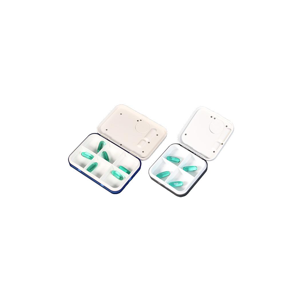 Vibration Pill Box, 5 Alarm, Six Compartment