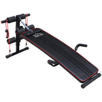 Sit Up Bench With Adjustable Thigh Support - Black | Black