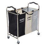 Living and Home 240l 3-section Laundry Basket With Wheels